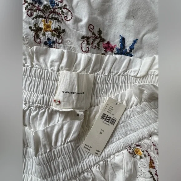 NWT Size M - Anthropologie 100% Cotton Embroidered Culottes (NWT US$ 138) - Picture 9 of 16